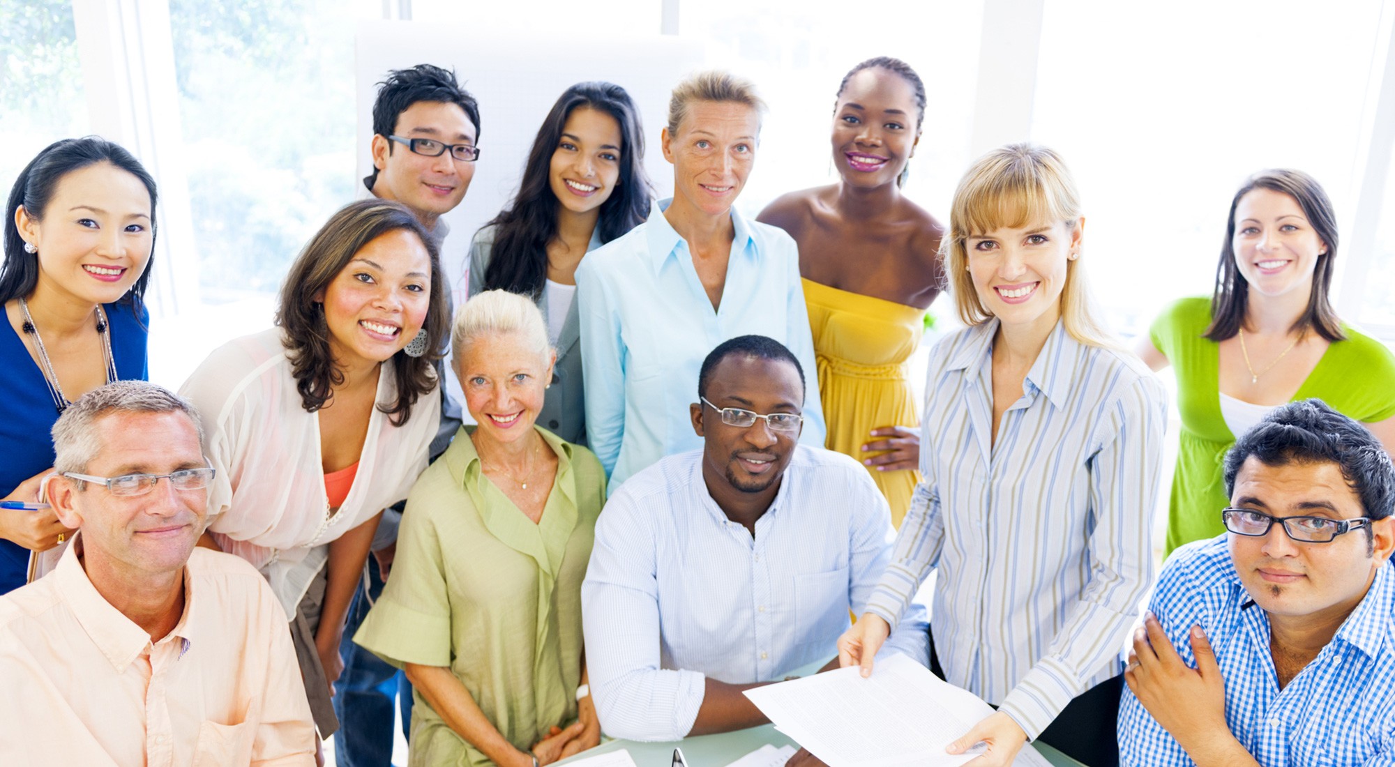 Diverse Group Of People Smiling